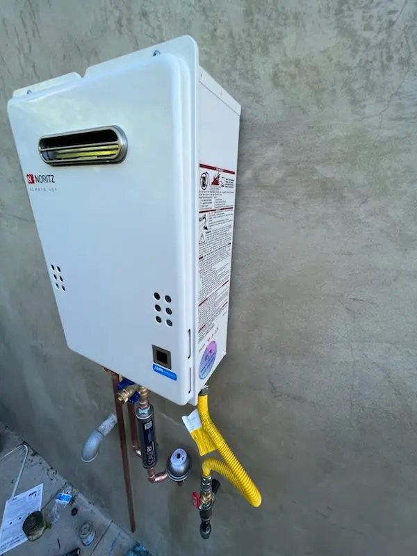 Tankless water heater installation for Gams Crest homes